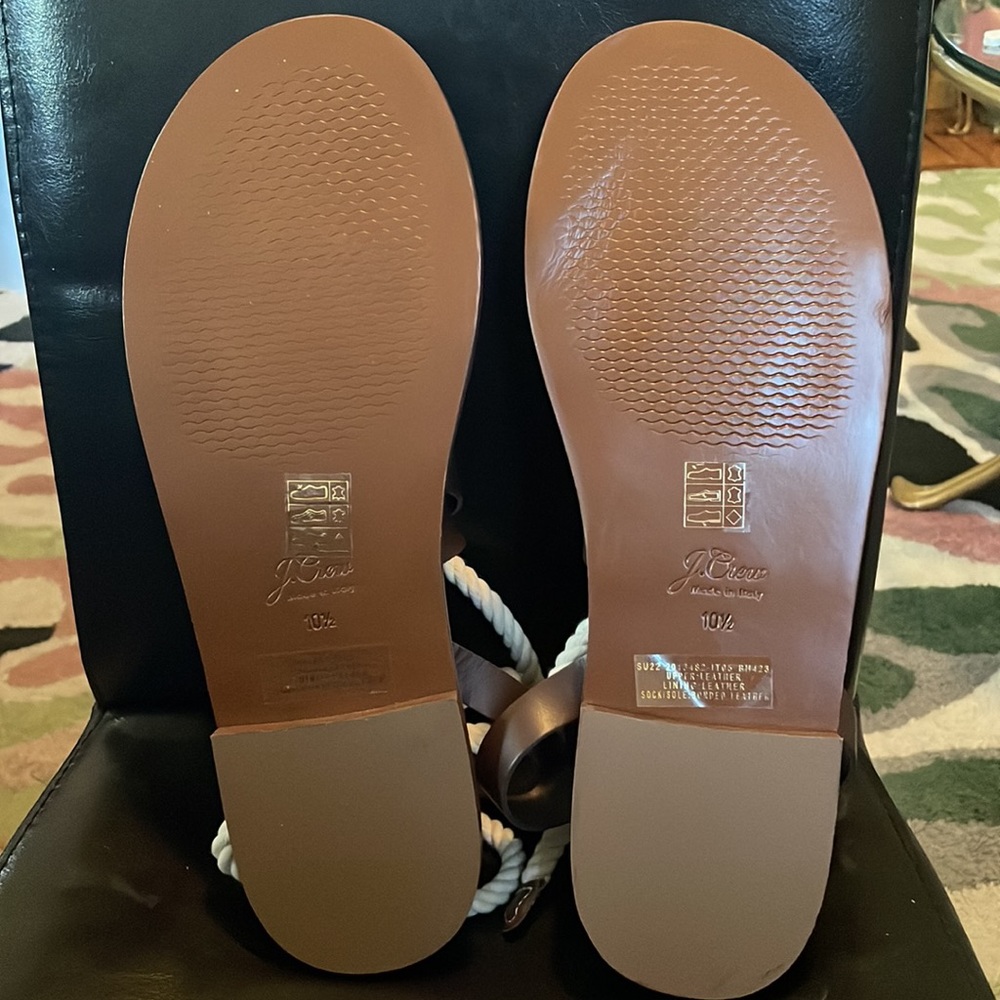 J.Crew Veg Leather Rope Lace-Up Sandals-New - Picture 6 of 6